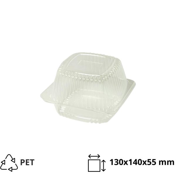 Posuda s poklopcem PET 130x140x55 mm prozirna [600 kom/pak]