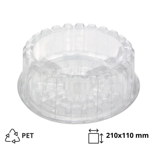 Poklopac za posudu za torto PET d=210 mm h=110 mm [100 kom/pak]