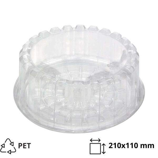 Poklopac za posudu za torto PET d=210 mm h=110 mm [100 kom/pak]