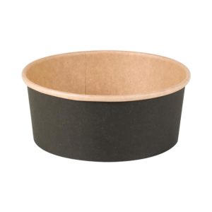 Papirnata posuda 750 ml d=150 mm crna/kraft 45 kos