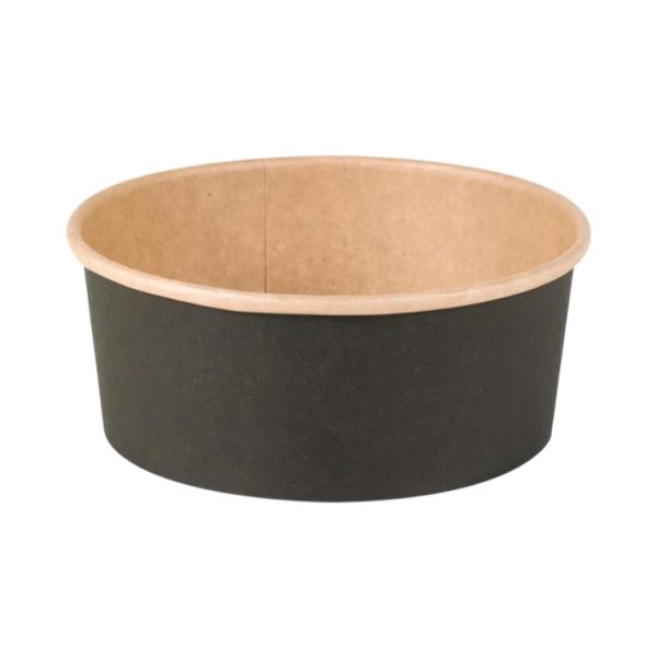 Papirnata posuda 750 ml d=150 mm crna/kraft 45 kos