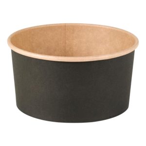 Papirnata posuda 750 ml d=150 mm crna/kraft 45 kos