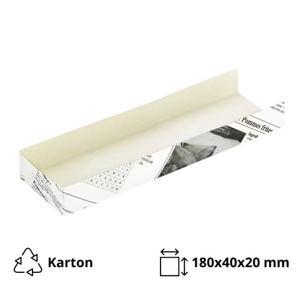Ladica hot dog 180x40x20 mm newspaper 50 kom