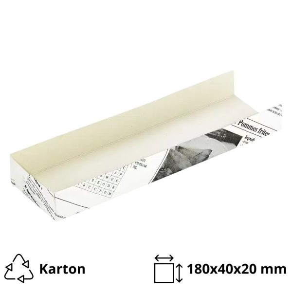 Ladica hot dog 180x40x20 mm newspaper 50 kom