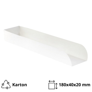 Ladica hot dog 180х40х200 mm bijela 50 kom