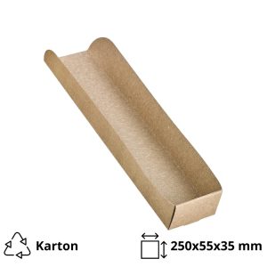Ladica hot dog 250х55х35 mm kraft 50 kom