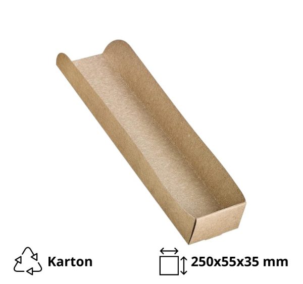 Ladica hot dog 250х55х35 mm kraft 50 kom