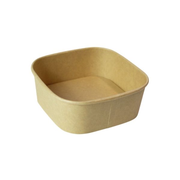 Papirnata posuda 500 ml 130х130х50 mm, kraft, bez poklopca 50 kom
