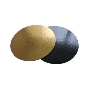 Podmetač krug za torte karton d=260 mm h=3 mm crna/zlatni [10 kom/pak]