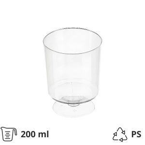 Čaša za vino PS 200 ml prozirna 250 kom