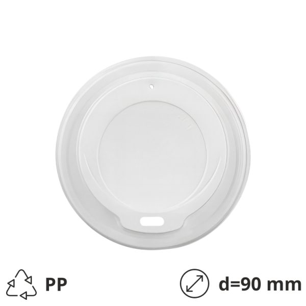 Poklopac PP za čašu d=90 mm bela 100 kom