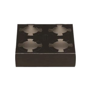 Držač za 4 čaše 19x19x4.5 cm crna 50 kom