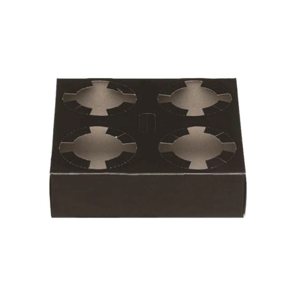 Držač za 4 čaše 19x19x4.5 cm crna 50 kom