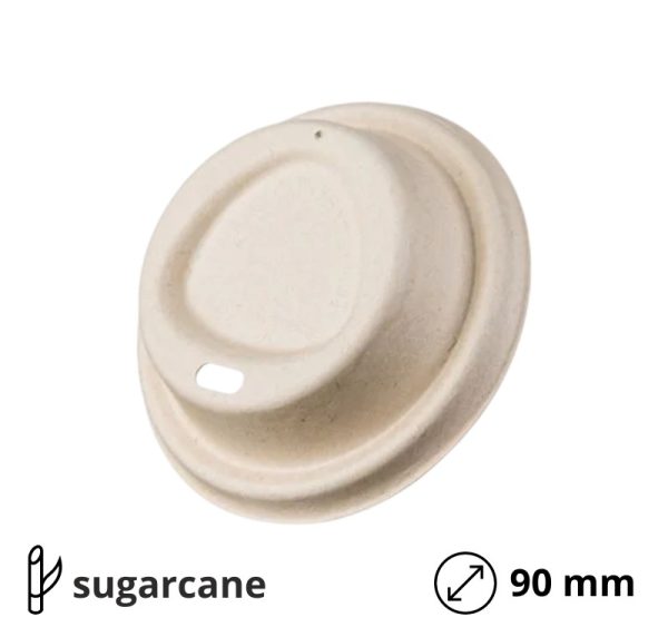 Poklopac s rupom sugarcane d=90 mm, bež 50 kom