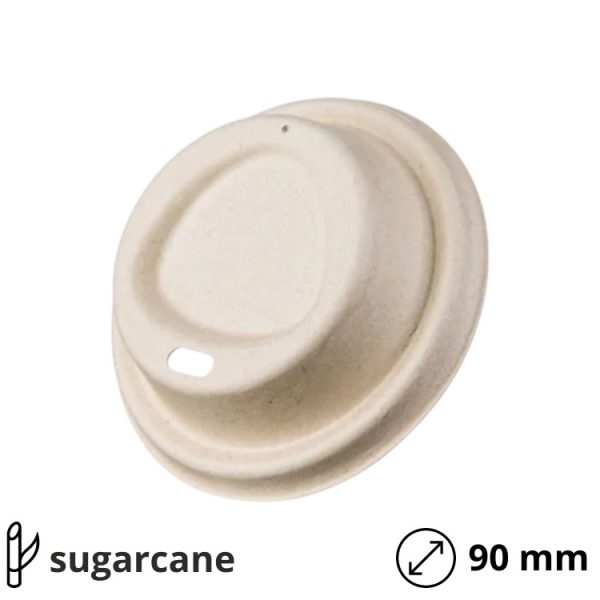 Poklopac s rupom sugarcane d=90 mm, bež 50 kom