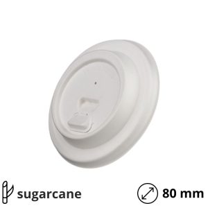 Poklopac  sa zatvaračem sugarcane d=80 mm, bijela 50 kom