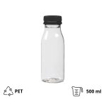 Boca PET 0,5 l d=38 mm s crnim poklopcem [140 kom/pak]