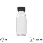 Boca PET 0,5 l d=38 mm s crnim poklopcem [140 kom/pak]