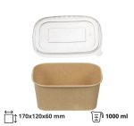 Papirnata posuda 750 ml 170х120х60mm, kraft, za poklopcem 50 kom