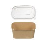 Papirnata posuda 750 ml 170х120х60mm, kraft, za poklopcem 50 kom
