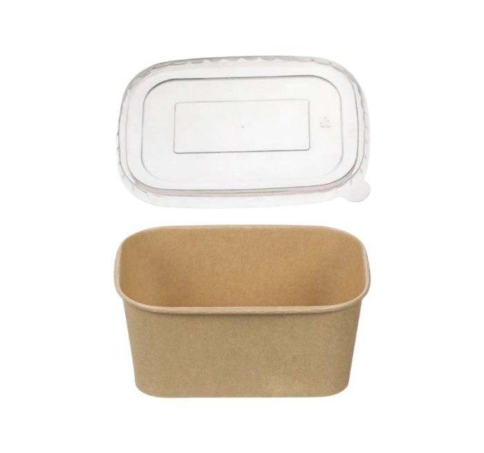 Papirnata posuda 750 ml 170х120х60mm, kraft, za poklopcem 50 kom
