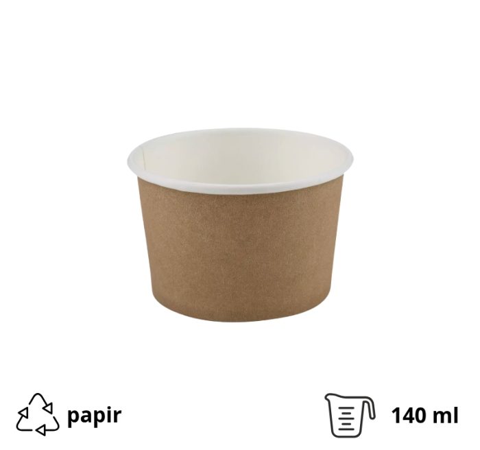 Papirnata skodelica 140 ml kraft 50 kom