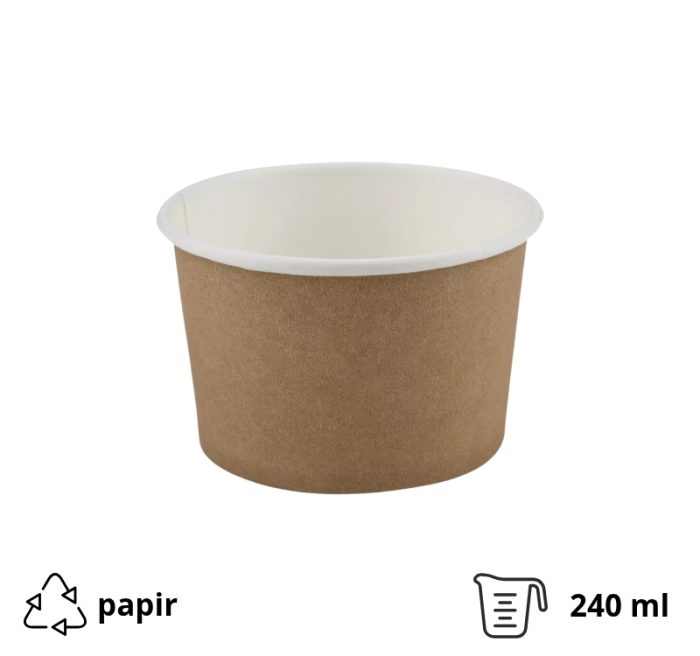 Papirnata skodelica 240 ml kraft 50 kom