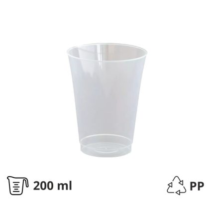 Čaša PP 200 ml prozirna 50 kos