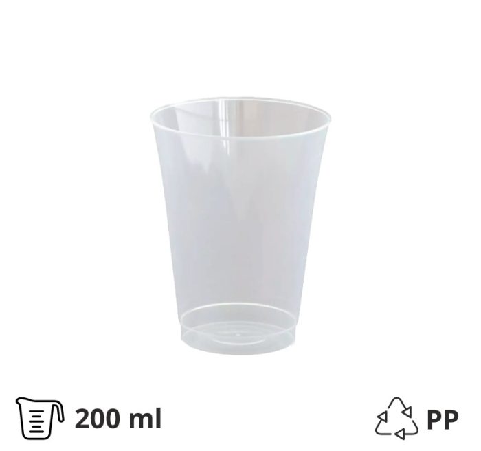 Čaša PP 200 ml prozirna 50 kos
