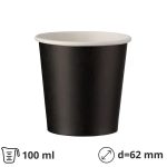 Čaša papirnata 100 (120)  ml d=62 mm 1-slojna crna SUP 50 kom