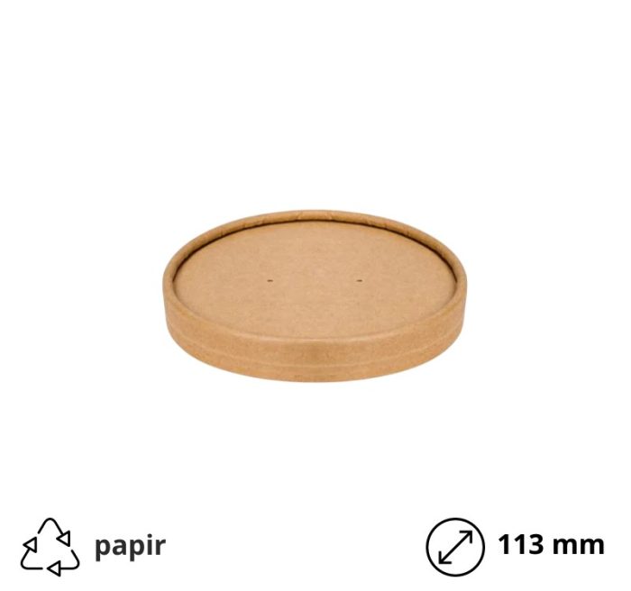 Papirnati poklopac d=113 mm kraft 25 kom