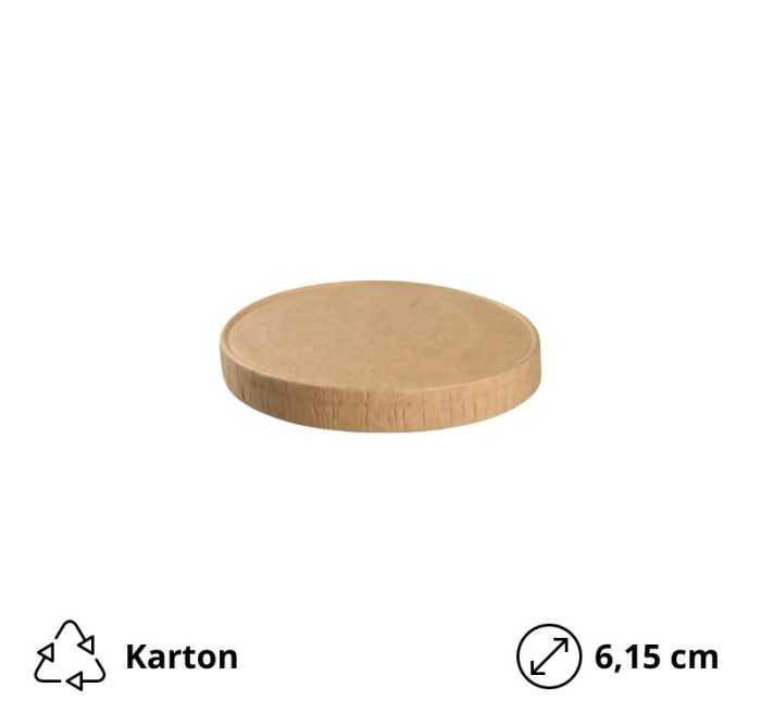 Poklopac papirnati d=6,15 cm kraft