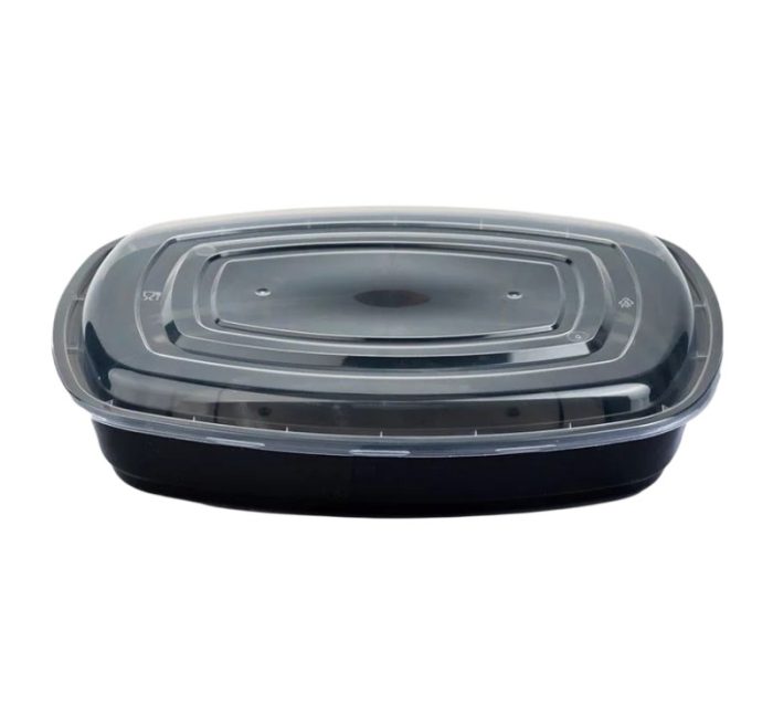 Posuda s poklopcem PP 2500 ml 32×24,3×6,8 cm crna