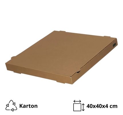 Kutija za pizzu 40х40х4 cm mikro valovit karton kraftt [100 kom/pak]