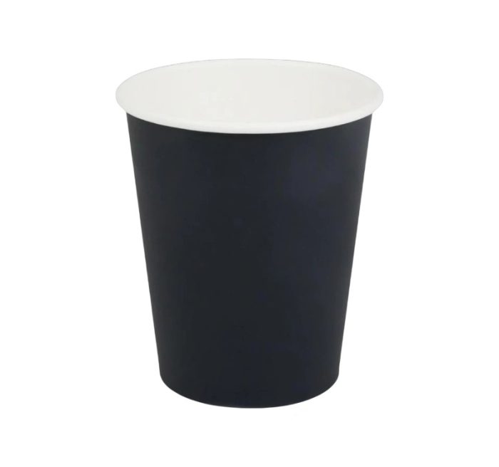 Čaša papirnata 240 (280) ml d=80 mm 1-slojna crna SUP, 50 kom