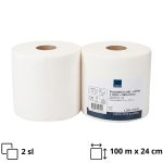 Papirnati ručnici 2 sl 100m x24 cm, 400 l/rol, bieli 2 rol/pak