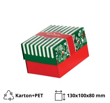 Kutija s poklopcem za desert 13x10x8 cm CHRISTMAS [11 kom/pak]