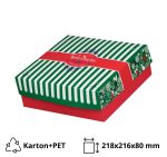 Kutija s poklopcem za desert  21.8×21.6×8 cm CHRISTMAS [4 kom/pak]