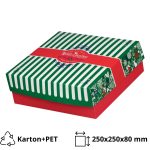 Kutija s poklopcem za desert 25x25x8 cm CHRISTMAS [9 kom/pak]