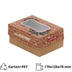 Kutija za desert s prozorom 17x12.6x7.8 cm CHRISTMAS