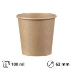 Čaša papirnata 100 (120) ml d=62 mm 1-slojna, kraft SUP, 50 kom