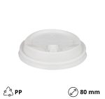 Poklopac sa zatvaračem PP d=80 mm bijeli 100 kom