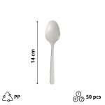 Plastična žlica PP 14 cm bijela 50 kom