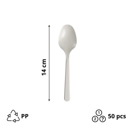 Plastična žlica PP 14 cm bijela 50 kom