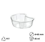 Posudica-razdjelnika PET 45 ml d=65 mm h=25 mm prozirna 50 kom