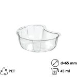 Posudica-razdjelnika PET 45 ml d=65 mm h=25 mm prozirna 50 kom