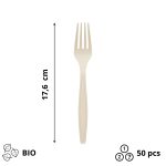 Vilica BIO 17,6 cm bež 50 kom