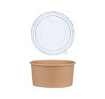 Papirnata posuda za poklopcem 1100 ml d=150 mm kraft bez poklopca 50 kom (komplet)