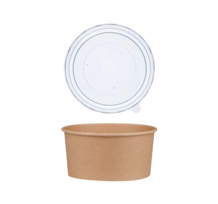 Papirnata posuda za poklopcem 1100 ml d=150 mm kraft bez poklopca 50 kom (komplet)