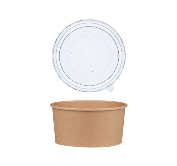 Papirnata posuda za poklopcem 1100 ml d=150 mm kraft bez poklopca 50 kom (komplet)